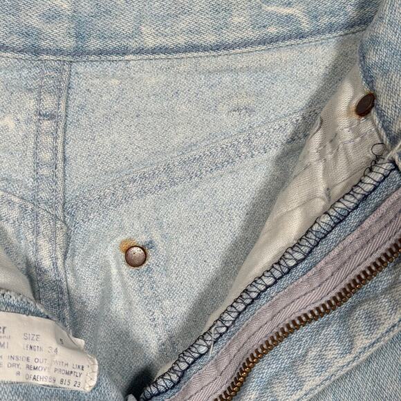 Vintage Wrangler Acid Wash High Rise Straight Leg Mom Jeans Made in USA 25x33 - Picture 8 of 13